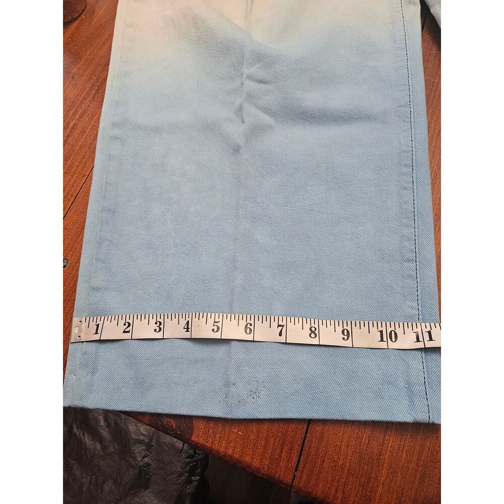 History Iceberg IT 42 US 37 Ombre Dip Dye Wide Leg Jeans Mens Made In Italy - Picture 2 of 14